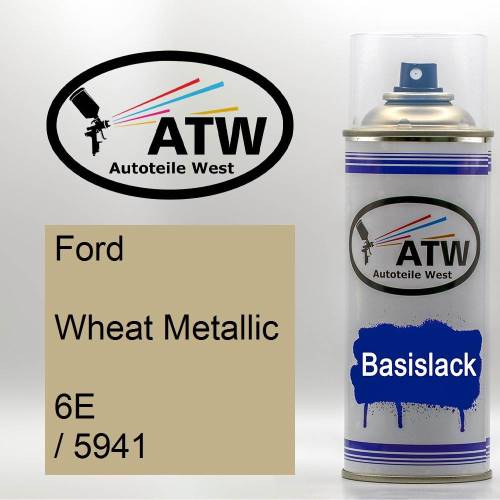 Ford, Wheat Metallic, 6E / 5941: 400ml Sprühdose, von ATW Autoteile West.